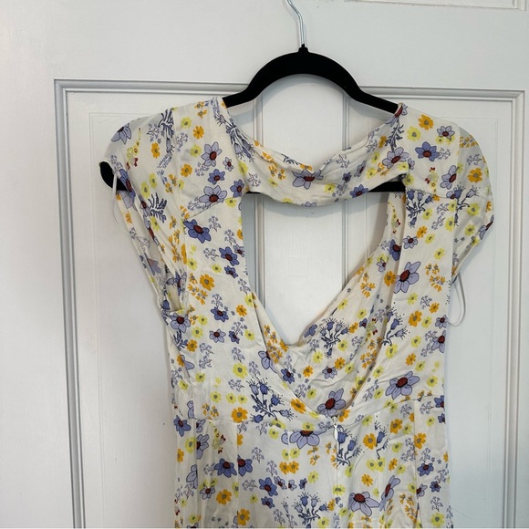 Free People It Takes Two Open-Back Mini Dress In Ivory Combo - Picture 7 of 9